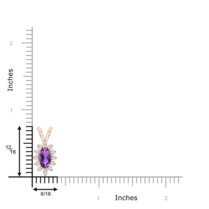 AAA - Amethyst / 0.67 CT / 14 KT Rose Gold