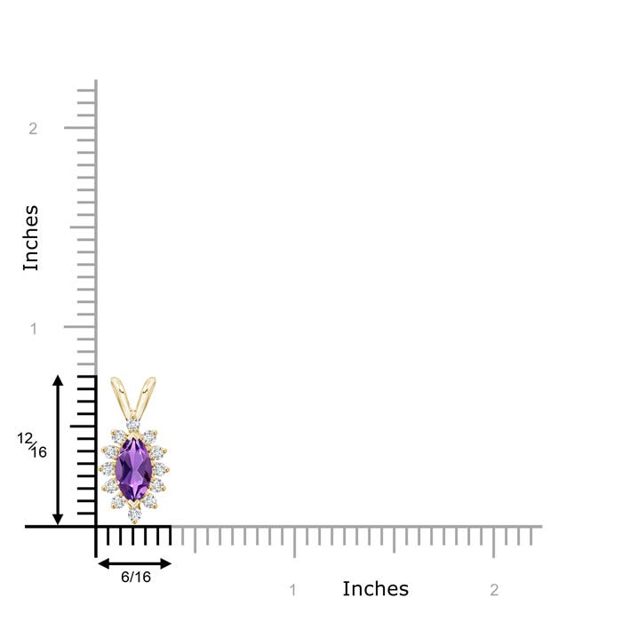 AAA - Amethyst / 0.67 CT / 14 KT Yellow Gold