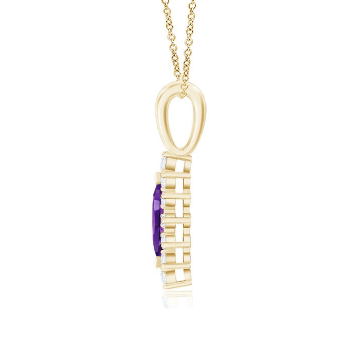 AAAA - Amethyst / 0.67 CT / 14 KT Yellow Gold