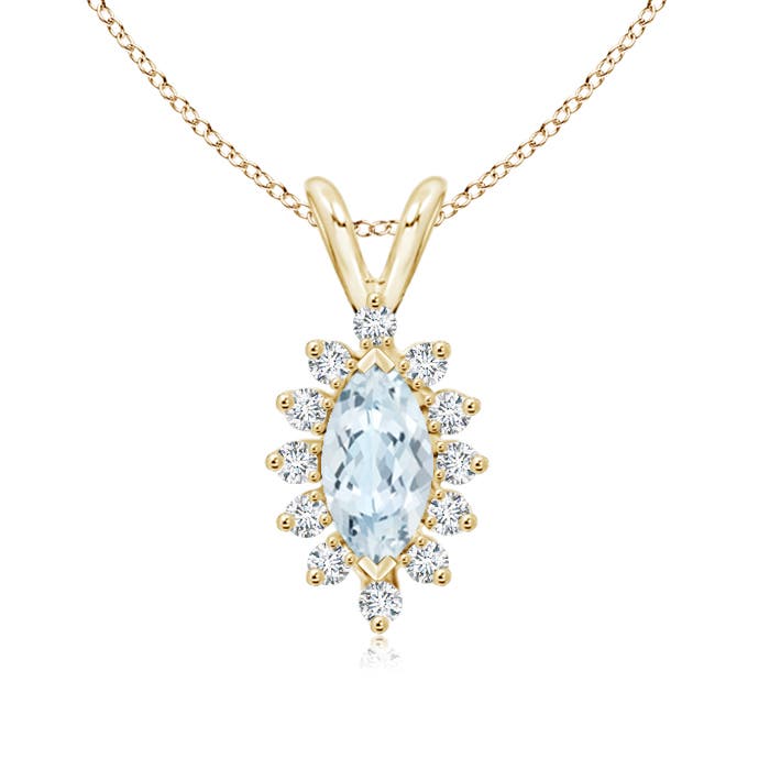 A - Aquamarine / 0.57 CT / 14 KT Yellow Gold