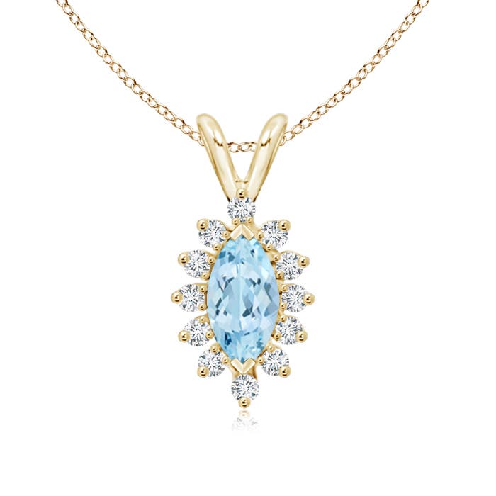 AAA - Aquamarine / 0.57 CT / 14 KT Yellow Gold