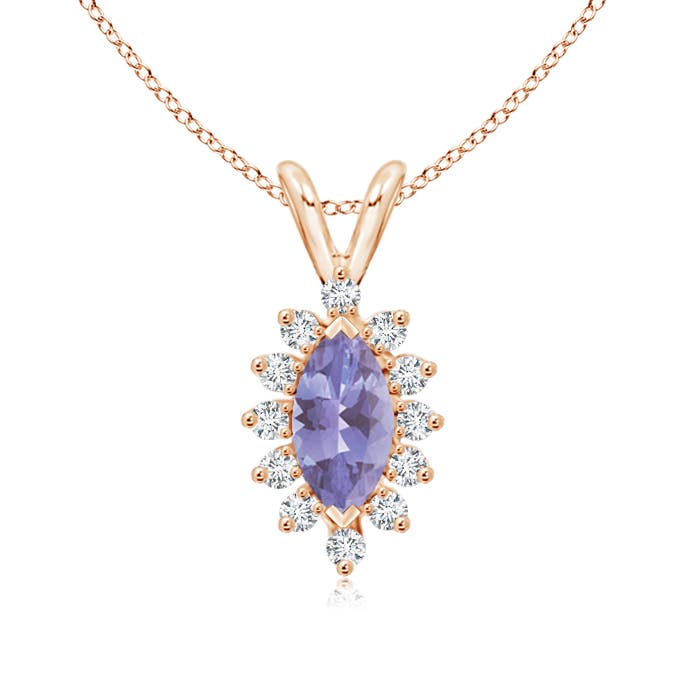 A - Tanzanite / 0.67 CT / 14 KT Rose Gold