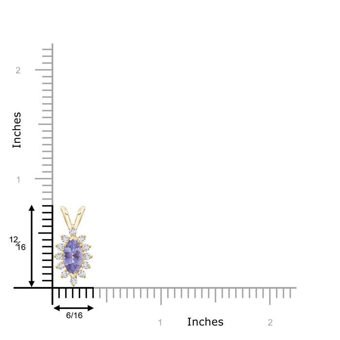 A - Tanzanite / 0.67 CT / 14 KT Yellow Gold