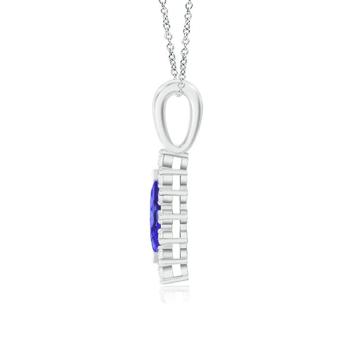 AA - Tanzanite / 0.67 CT / 14 KT White Gold