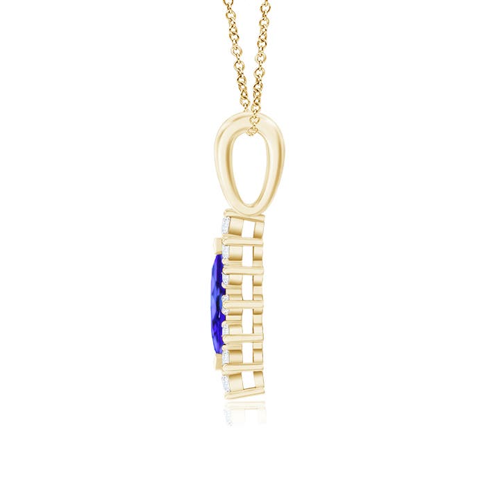 AAA - Tanzanite / 0.67 CT / 14 KT Yellow Gold