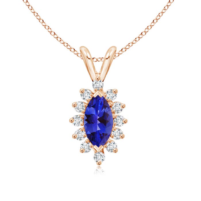 AAAA - Tanzanite / 0.67 CT / 14 KT Rose Gold