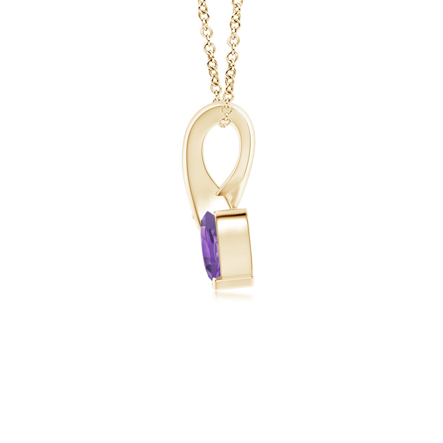 A - Amethyst / 0.21 CT / 14 KT Yellow Gold