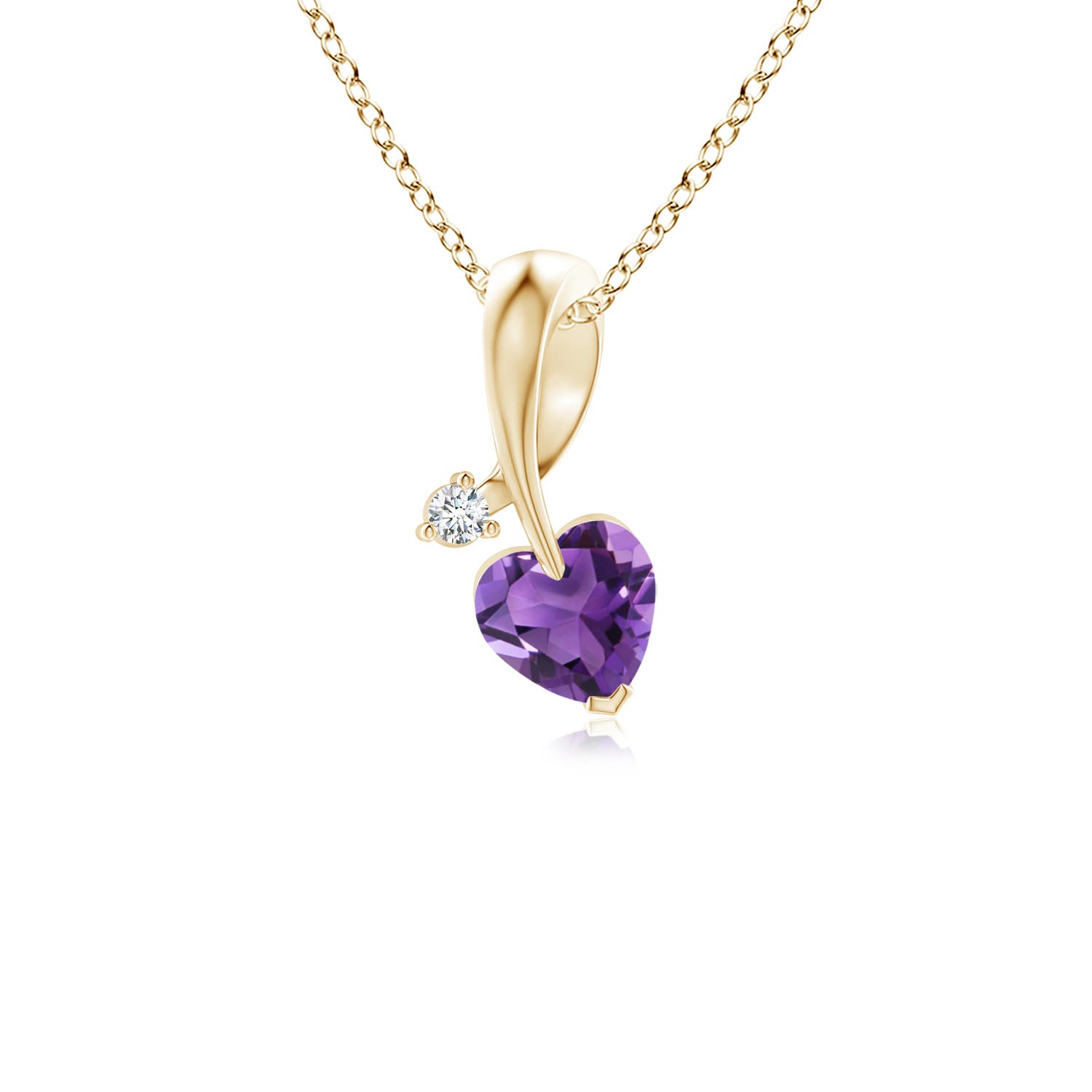 AAA - Amethyst / 0.21 CT / 14 KT Yellow Gold