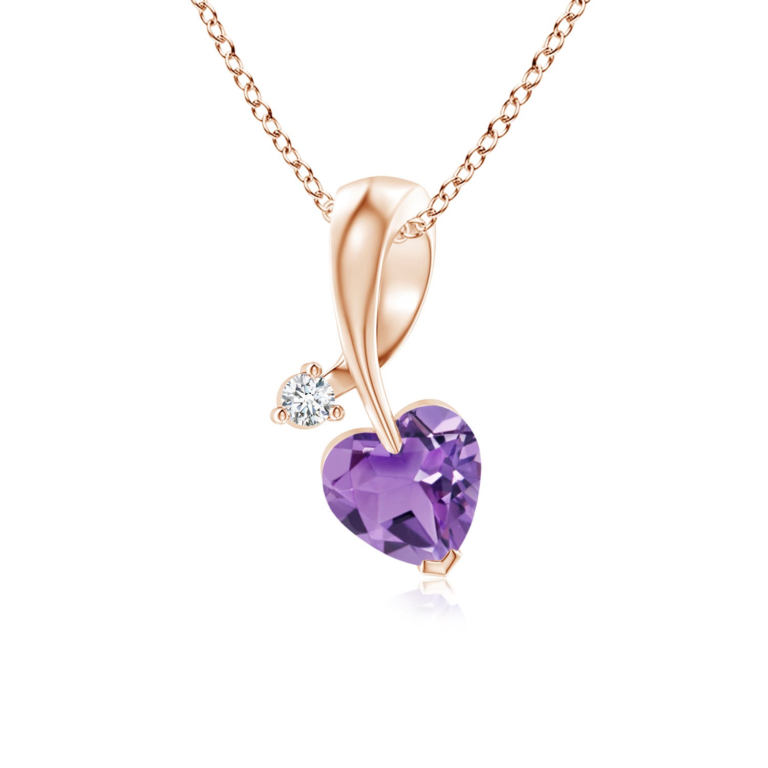 A - Amethyst / 0.38 CT / 14 KT Rose Gold