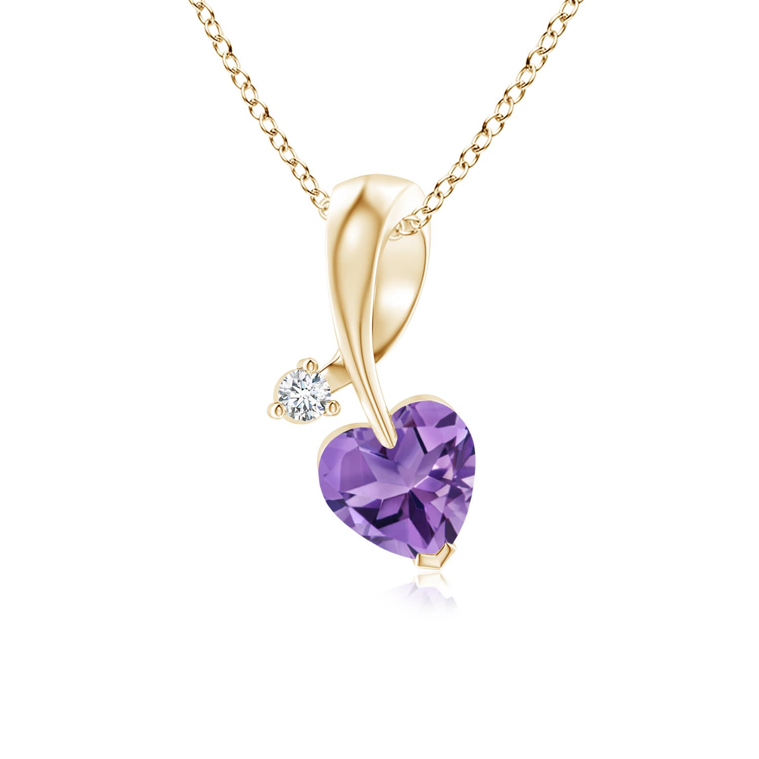 AA - Amethyst / 0.38 CT / 14 KT Yellow Gold