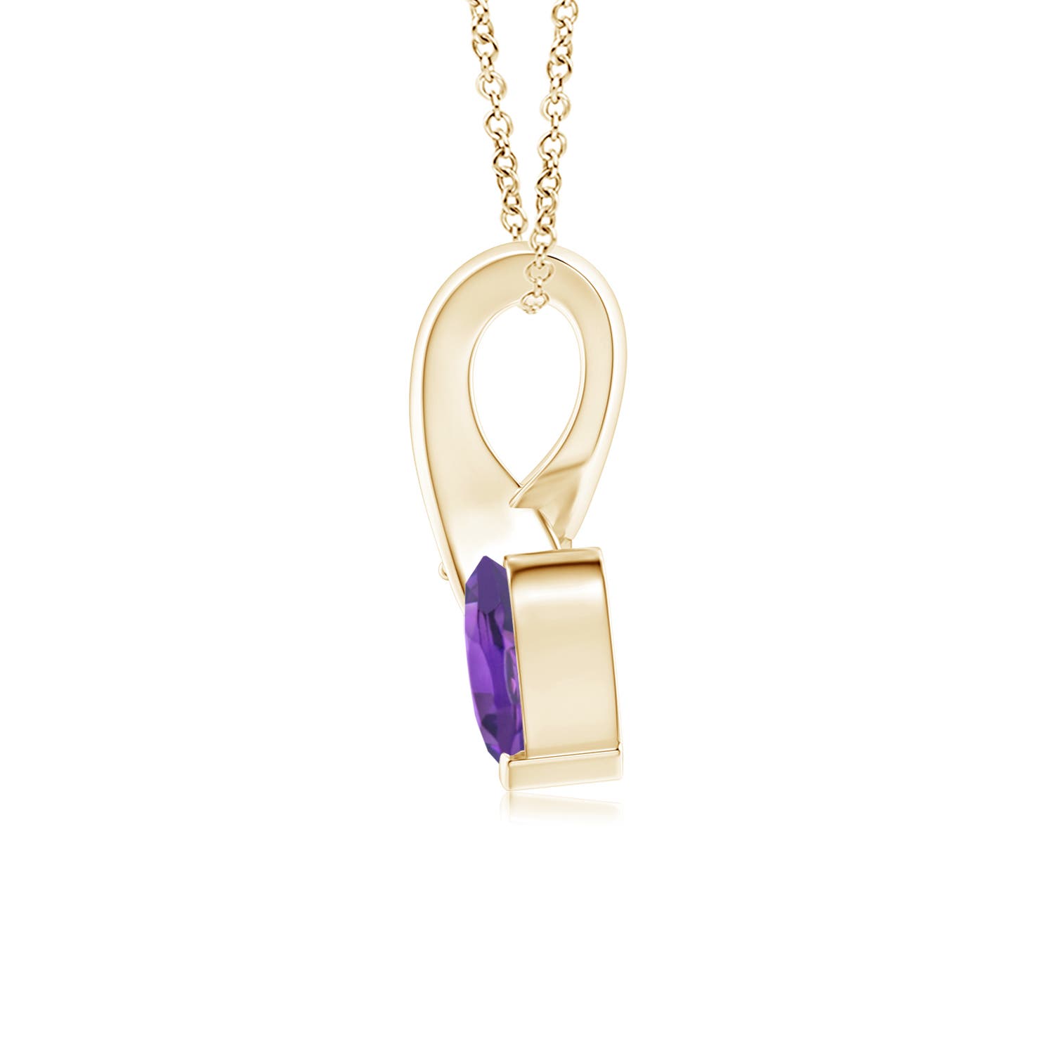 AAA - Amethyst / 0.38 CT / 14 KT Yellow Gold