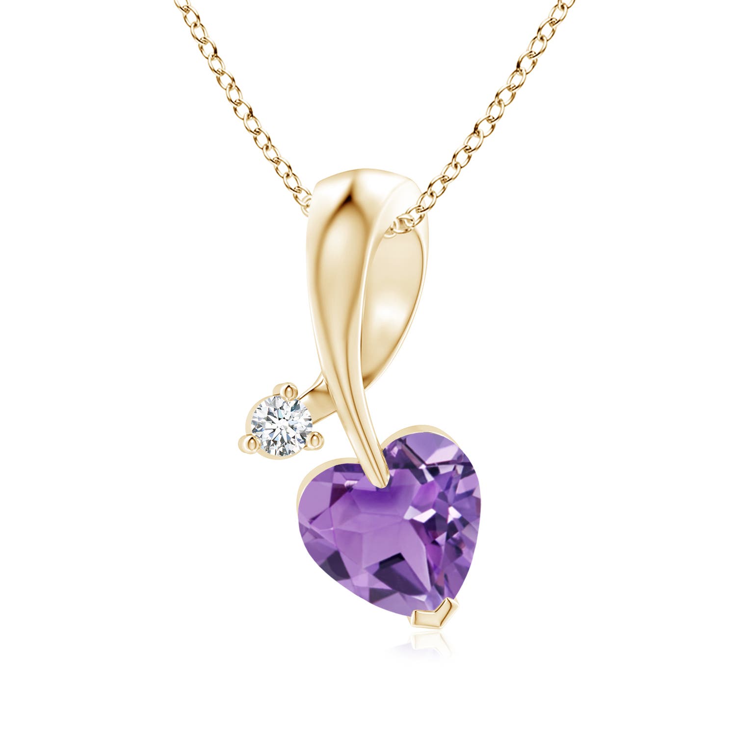 A - Amethyst / 0.74 CT / 14 KT Yellow Gold