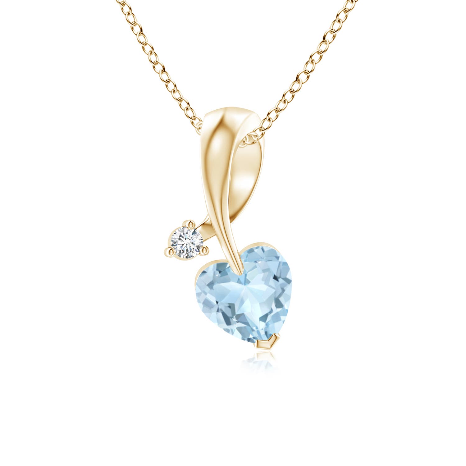 AA - Aquamarine / 0.38 CT / 14 KT Yellow Gold