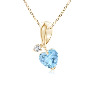 Heart AAA Aquamarine