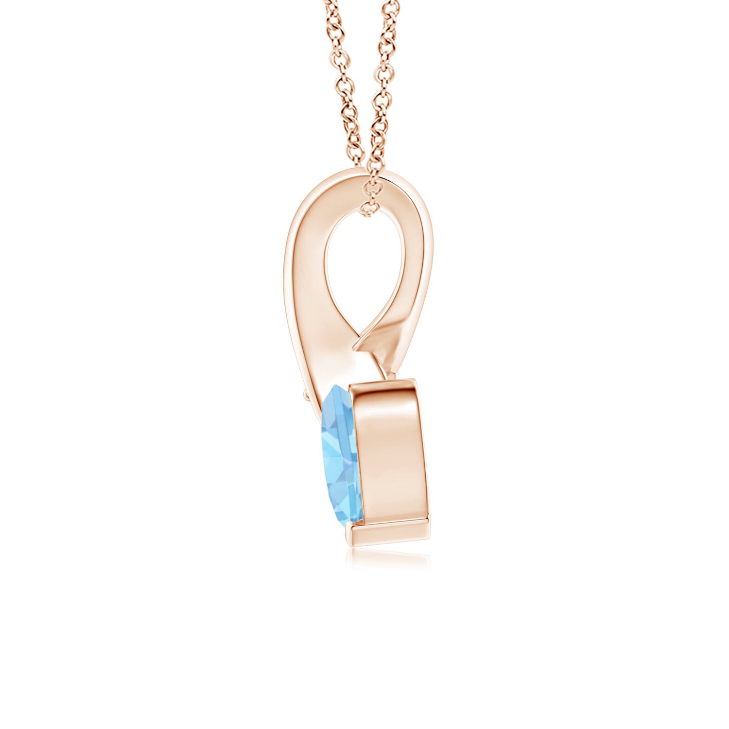 AAA - Aquamarine / 0.38 CT / 14 KT Rose Gold