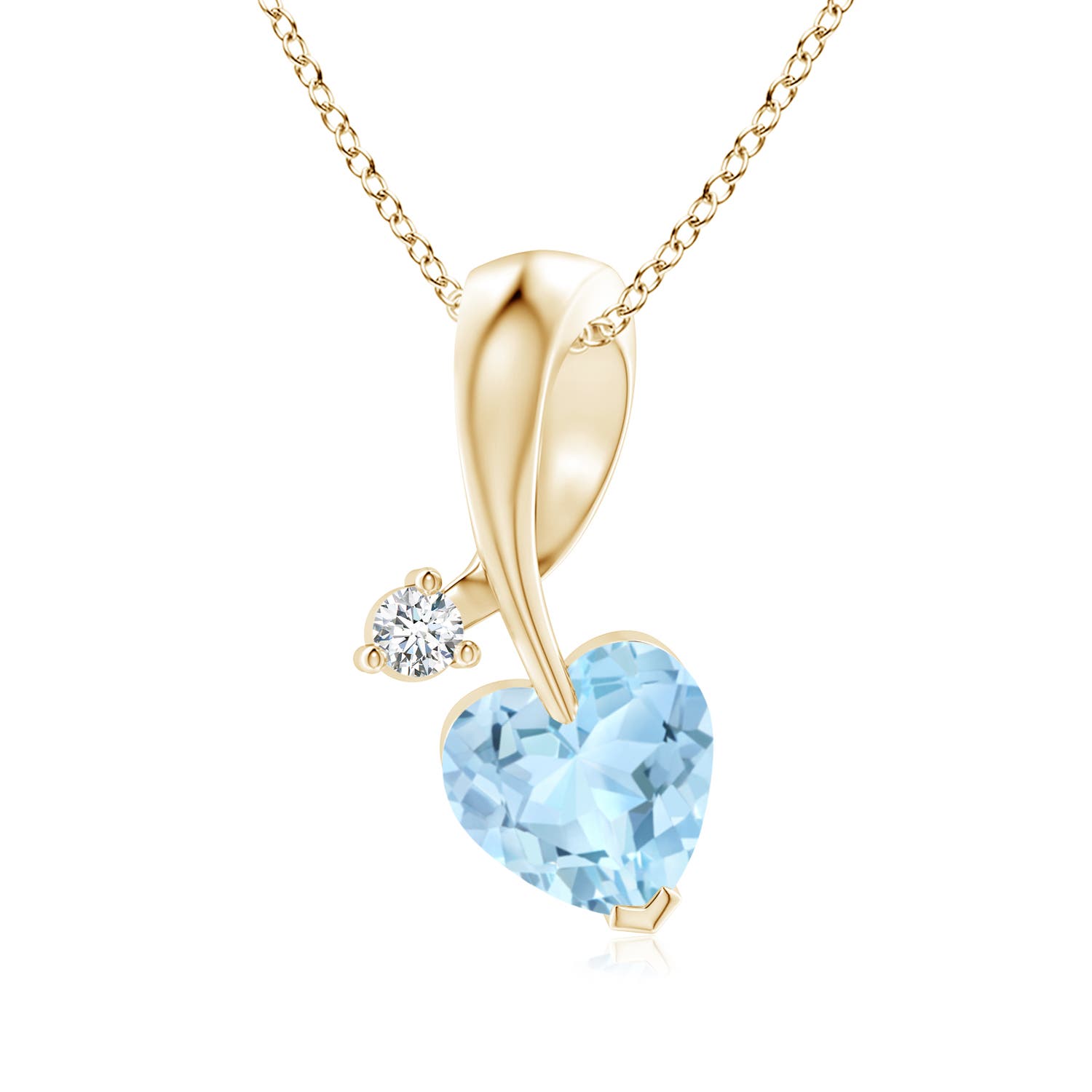 AAA - Aquamarine / 0.74 CT / 14 KT Yellow Gold