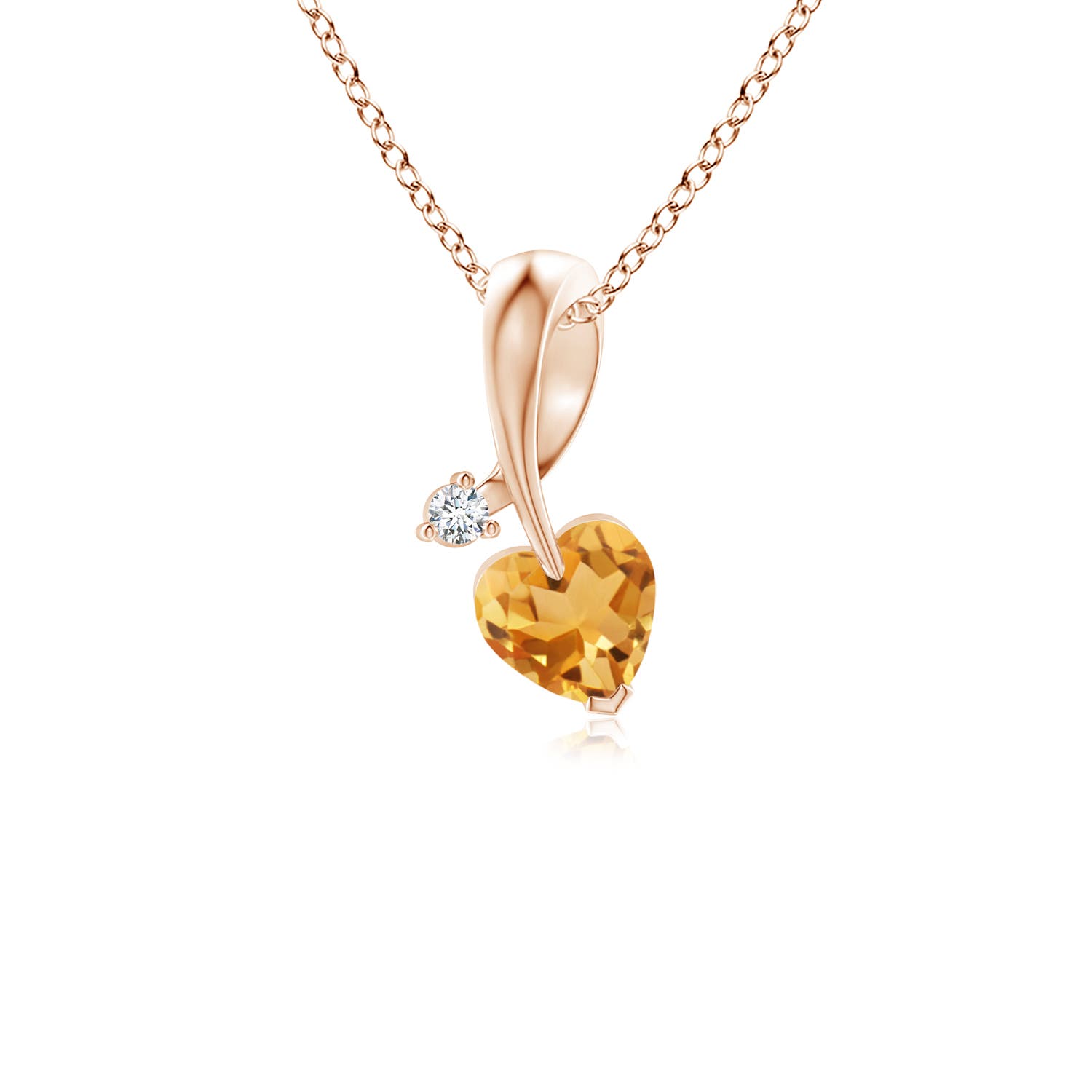 A - Citrine / 0.21 CT / 14 KT Rose Gold