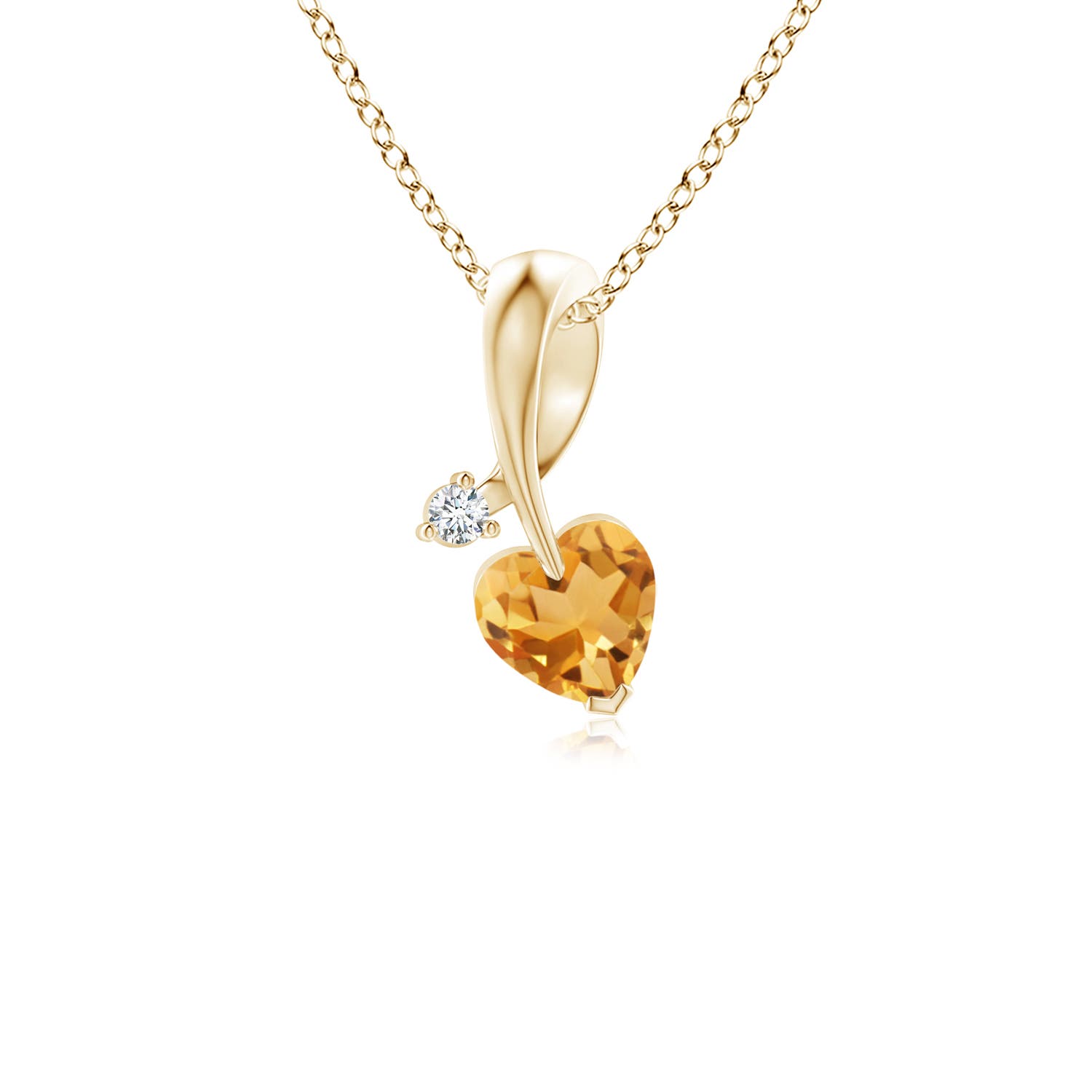 A - Citrine / 0.21 CT / 14 KT Yellow Gold