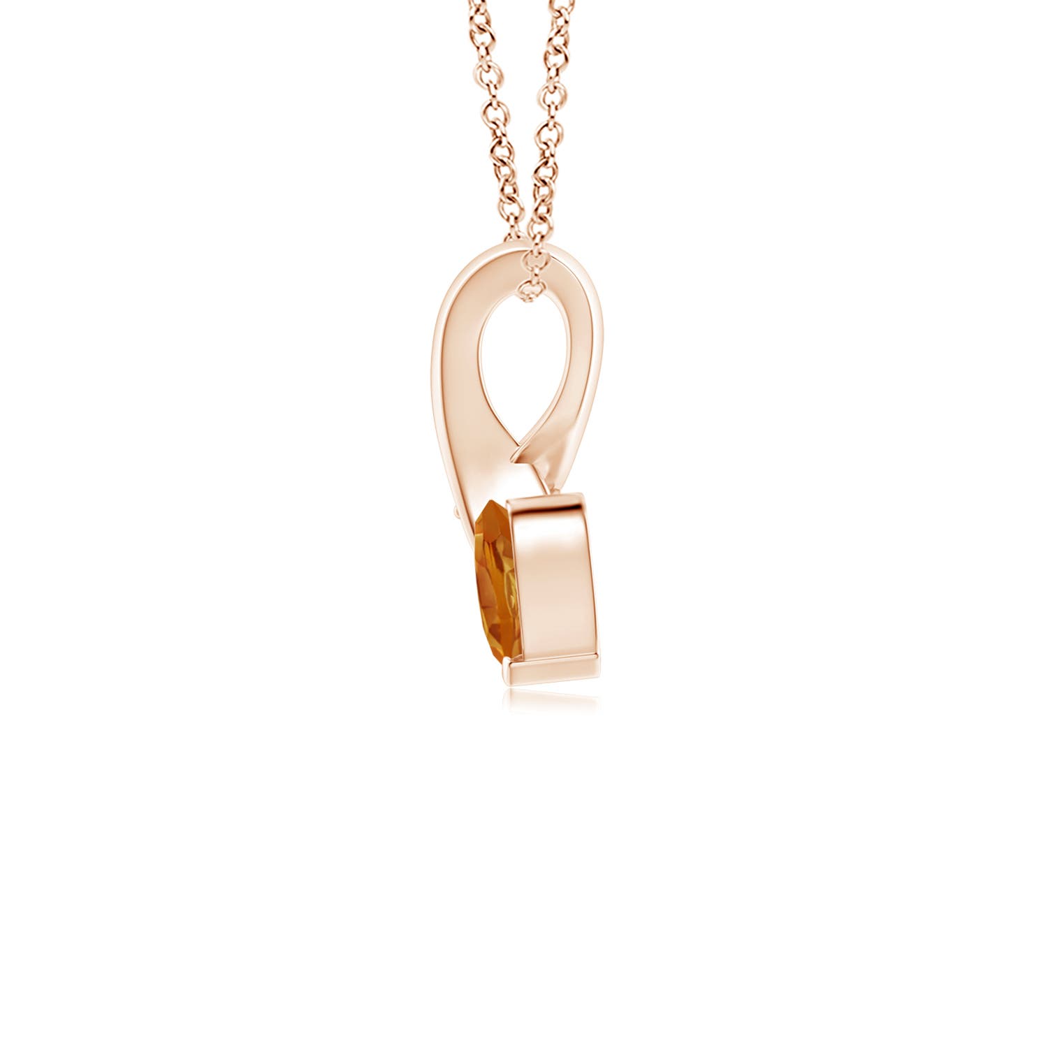 AA - Citrine / 0.21 CT / 14 KT Rose Gold