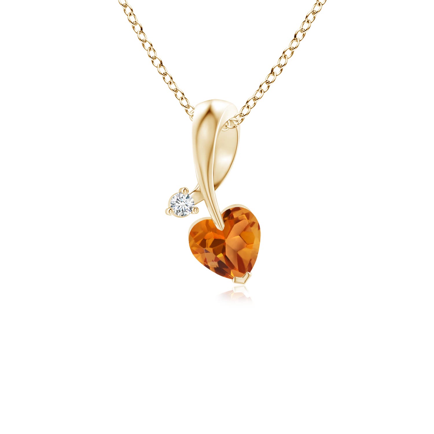 AAA - Citrine / 0.21 CT / 14 KT Yellow Gold