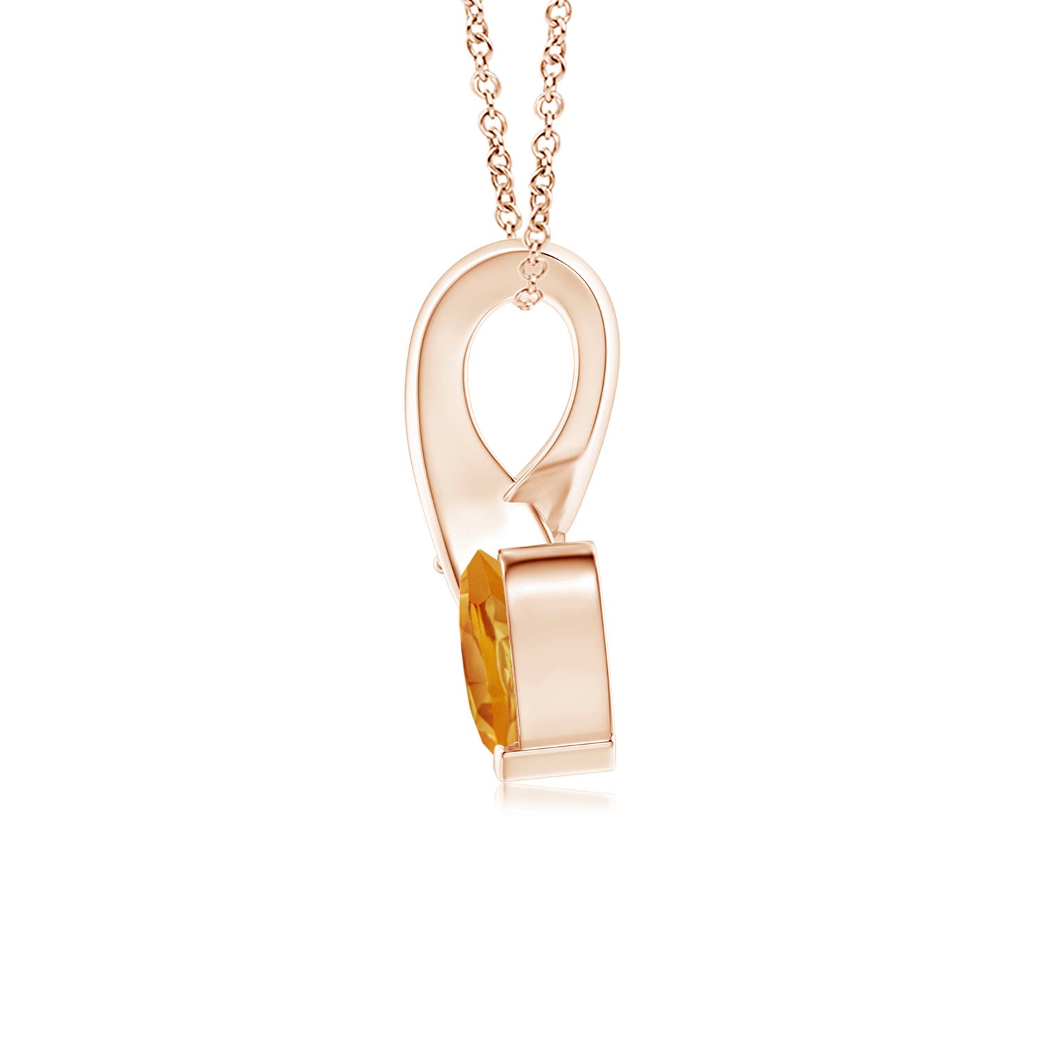 A - Citrine / 0.38 CT / 14 KT Rose Gold