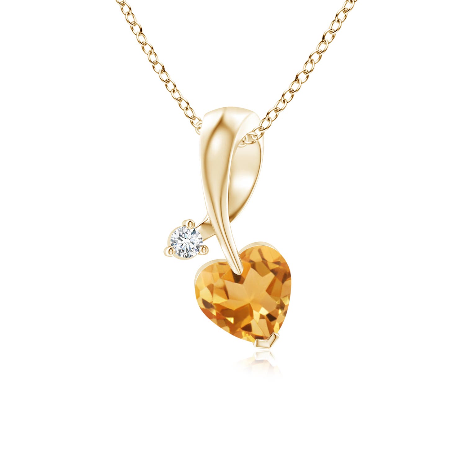 A - Citrine / 0.38 CT / 14 KT Yellow Gold