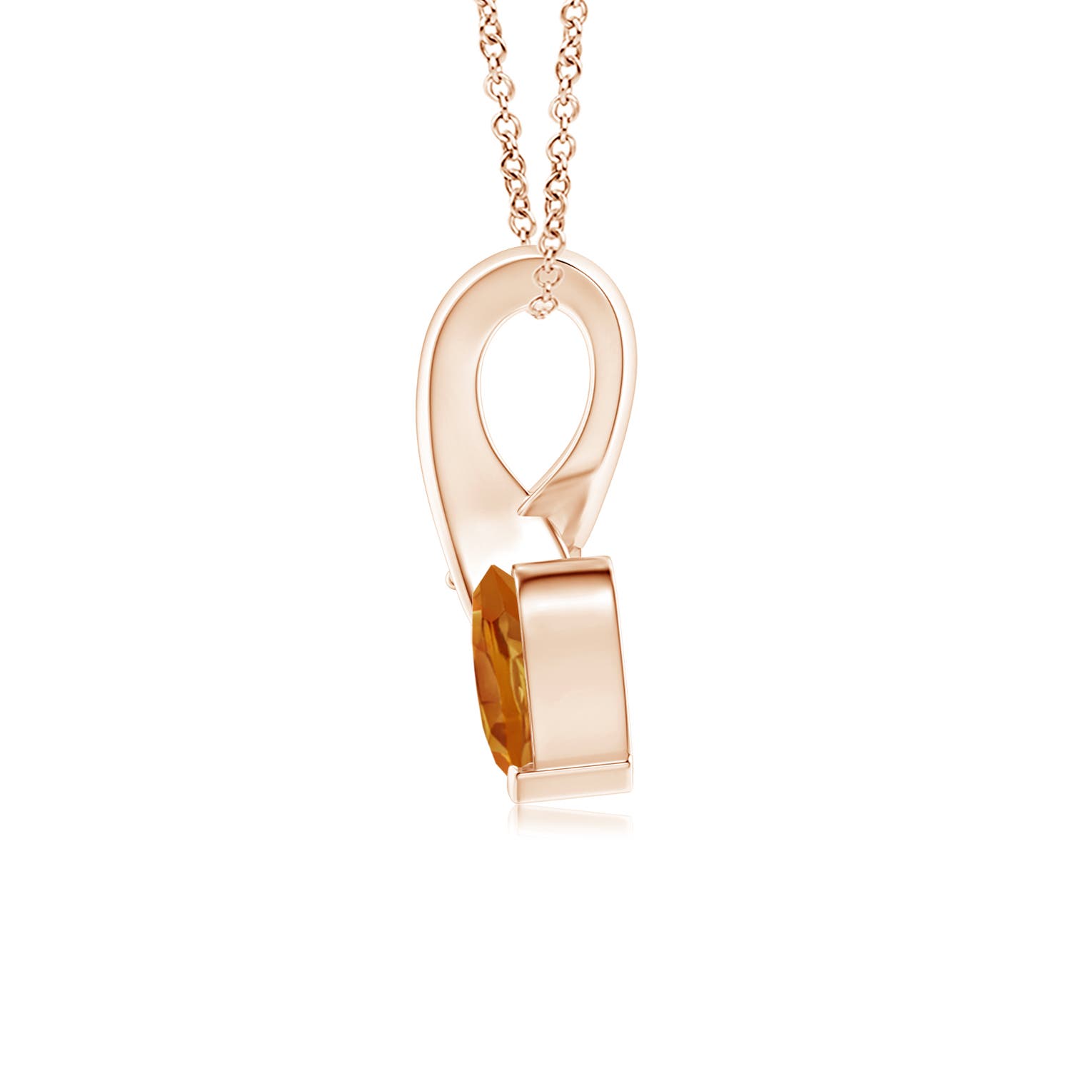 AA - Citrine / 0.38 CT / 14 KT Rose Gold