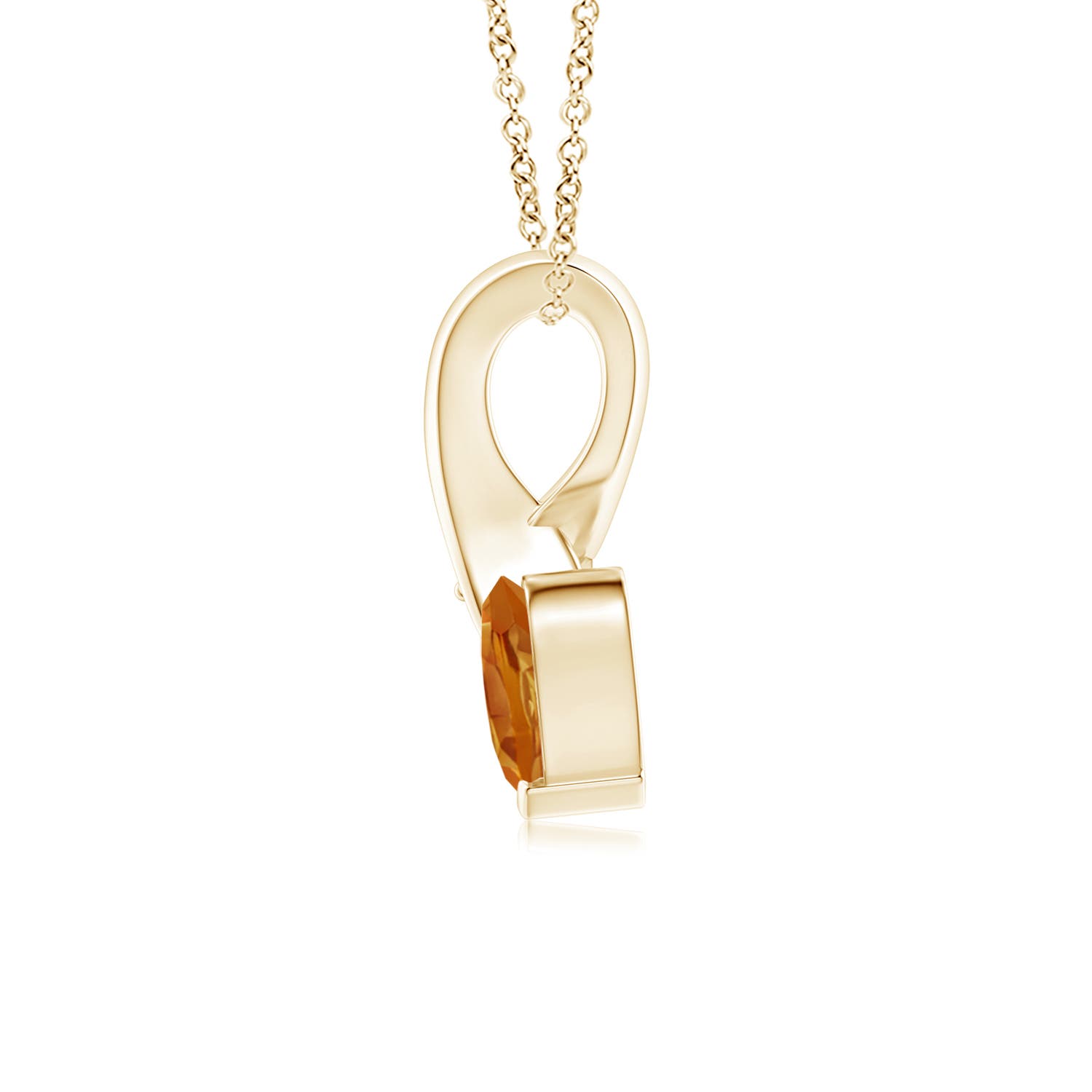 AA - Citrine / 0.38 CT / 14 KT Yellow Gold