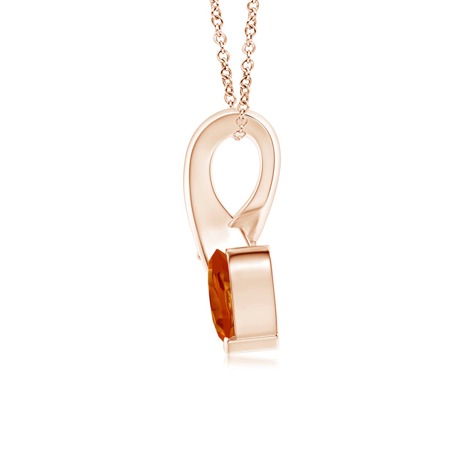 AAAA - Citrine / 0.38 CT / 14 KT Rose Gold