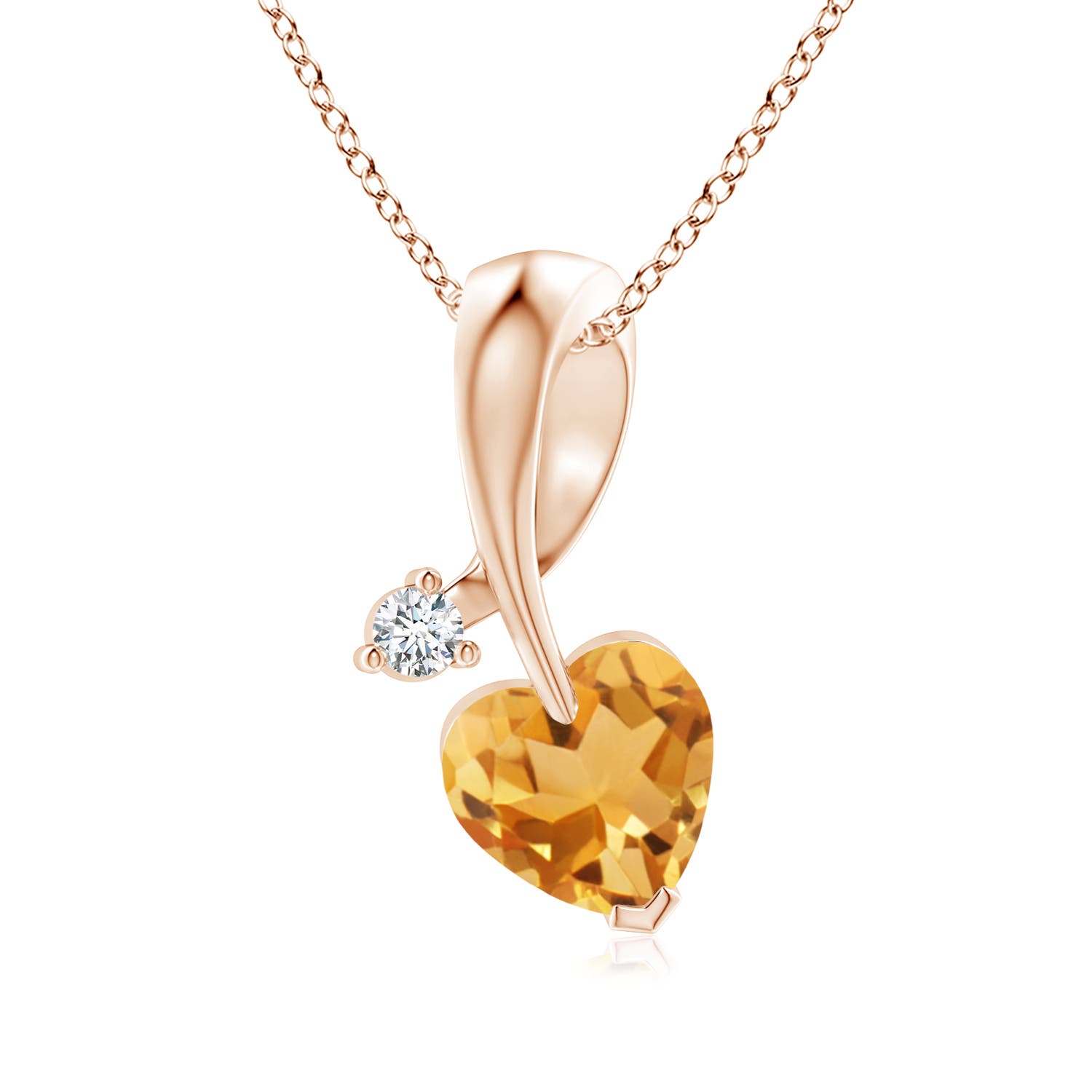 A - Citrine / 0.74 CT / 14 KT Rose Gold