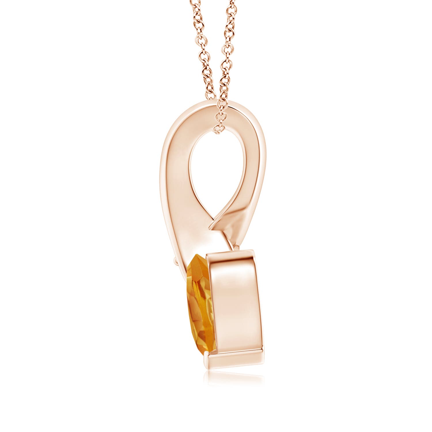 A - Citrine / 0.74 CT / 14 KT Rose Gold