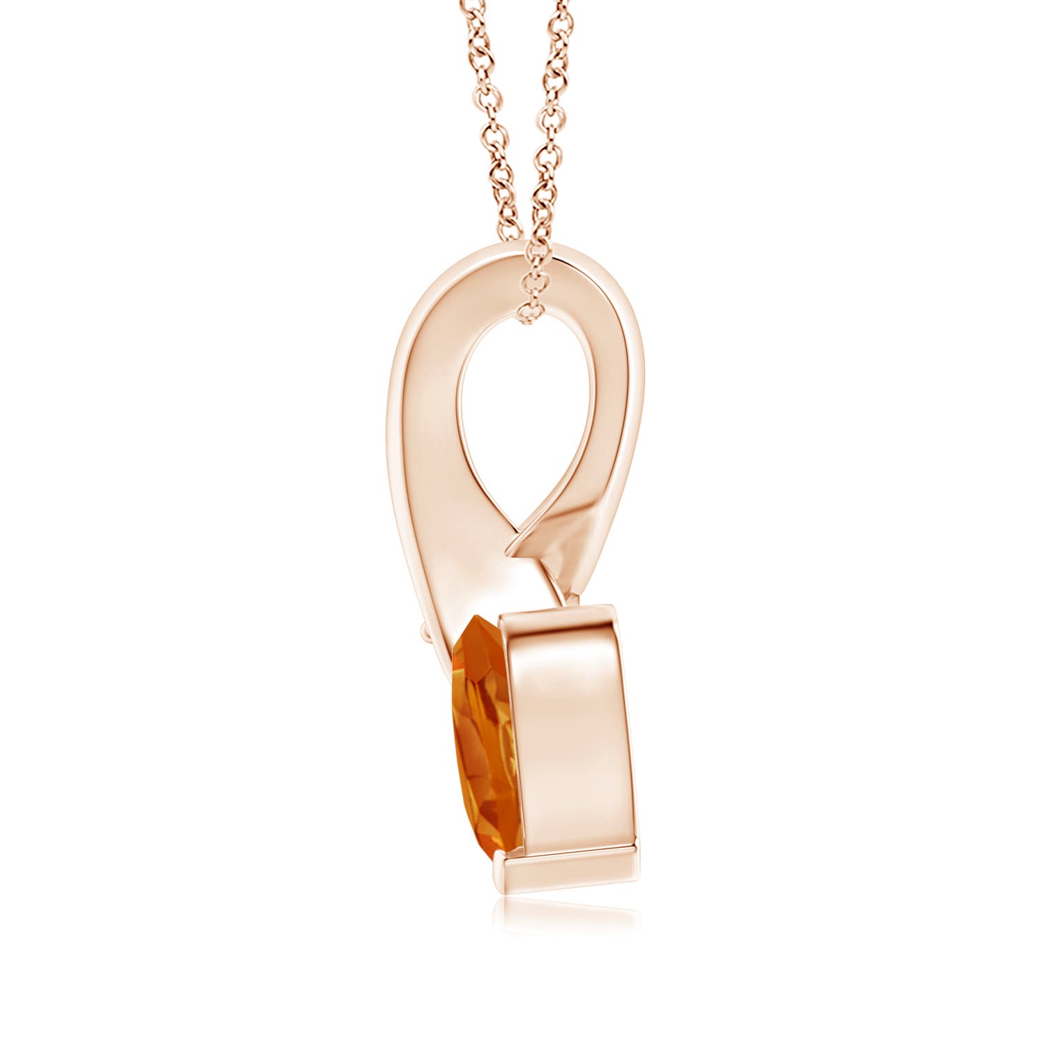 AAA - Citrine / 0.74 CT / 14 KT Rose Gold