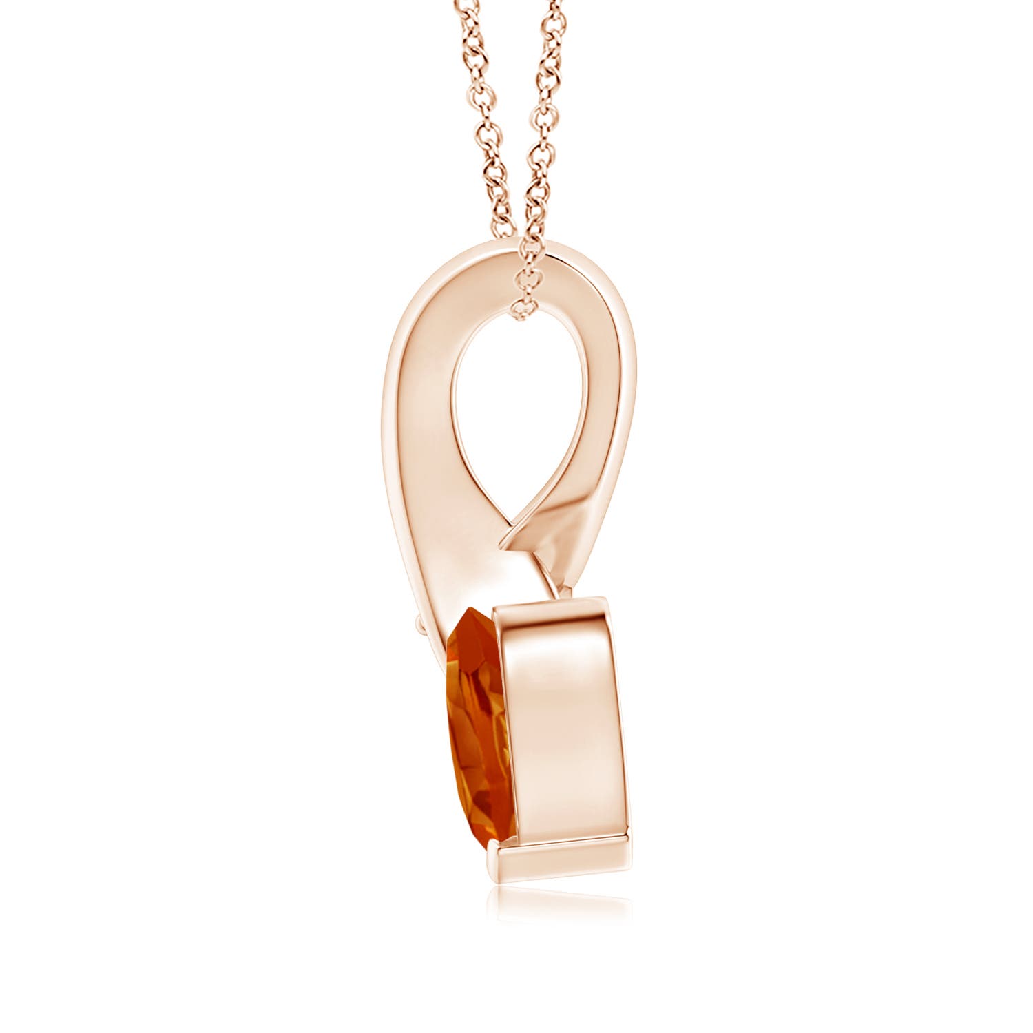 AAAA - Citrine / 0.74 CT / 14 KT Rose Gold