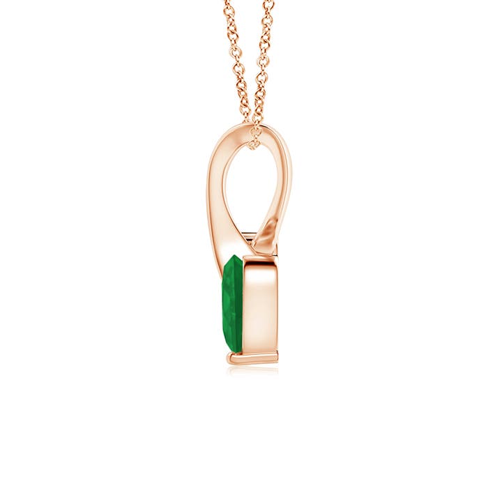 A - Emerald / 0.21 CT / 14 KT Rose Gold