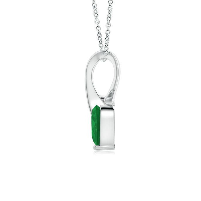 A - Emerald / 0.21 CT / 14 KT White Gold