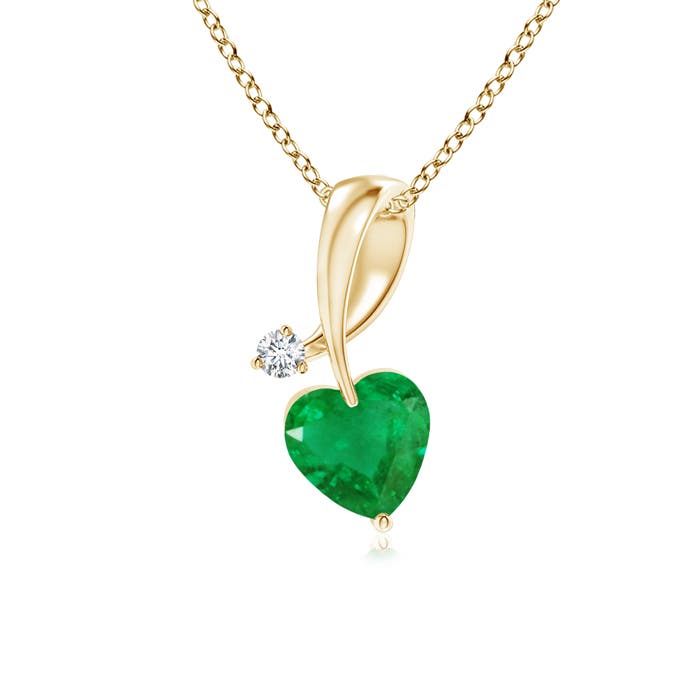 AA - Emerald / 0.21 CT / 14 KT Yellow Gold