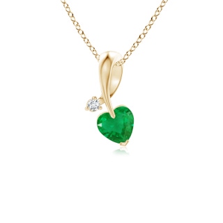 Heart AA Emerald