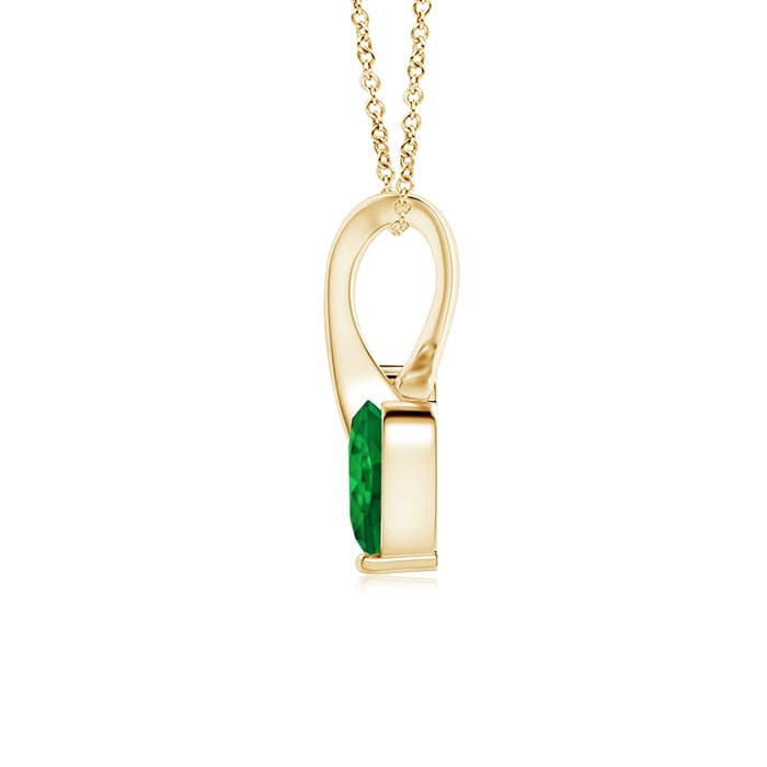 AAA - Emerald / 0.21 CT / 14 KT Yellow Gold