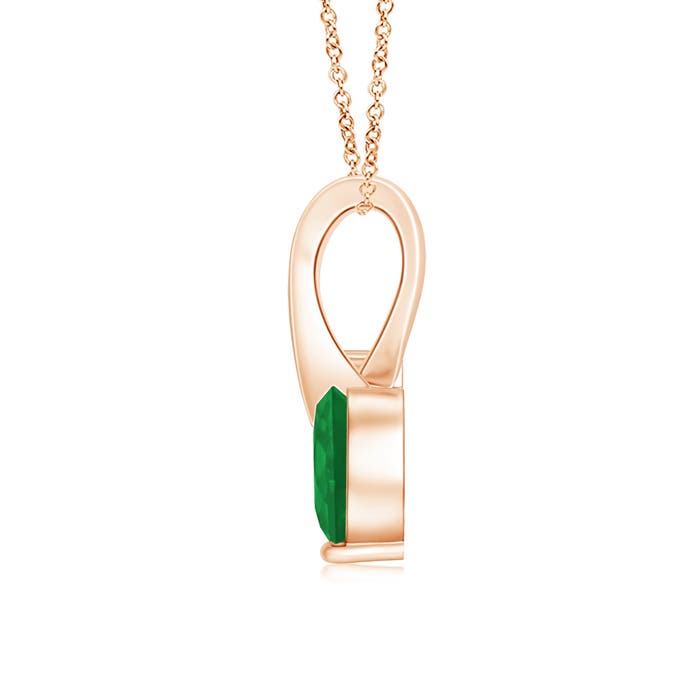 A - Emerald / 0.43 CT / 14 KT Rose Gold