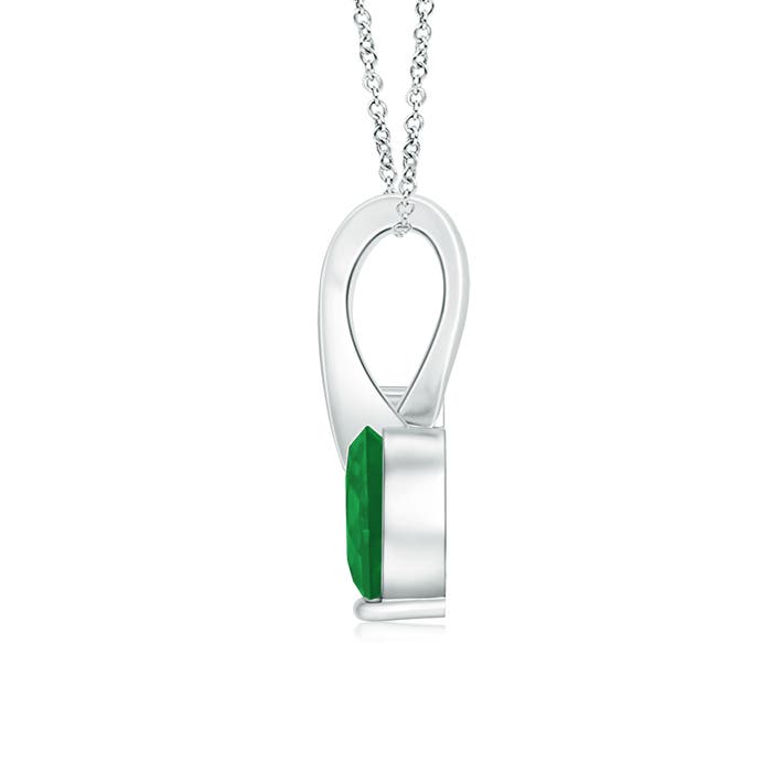 A - Emerald / 0.43 CT / 14 KT White Gold