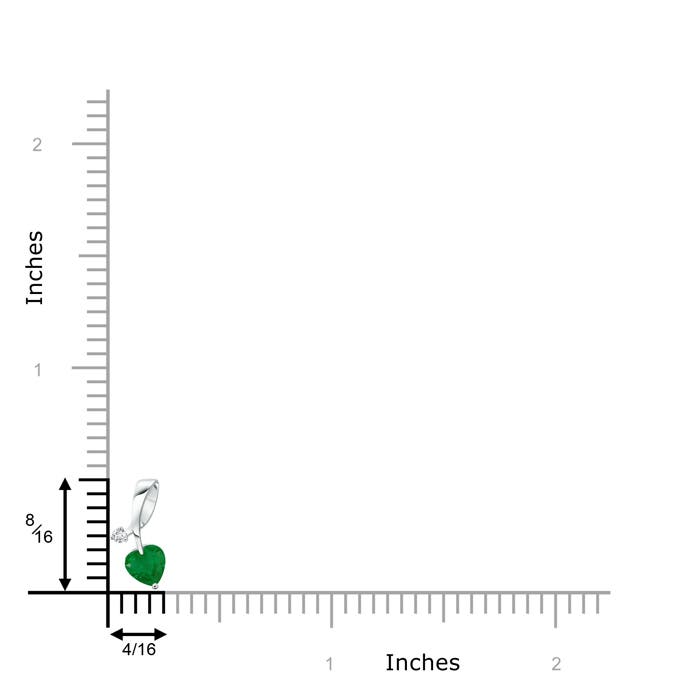 A - Emerald / 0.43 CT / 14 KT White Gold