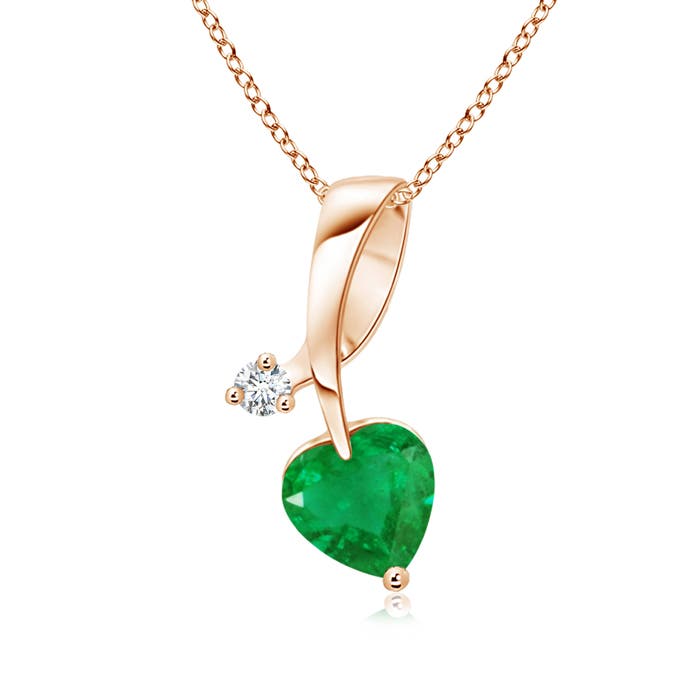 AA - Emerald / 0.43 CT / 14 KT Rose Gold