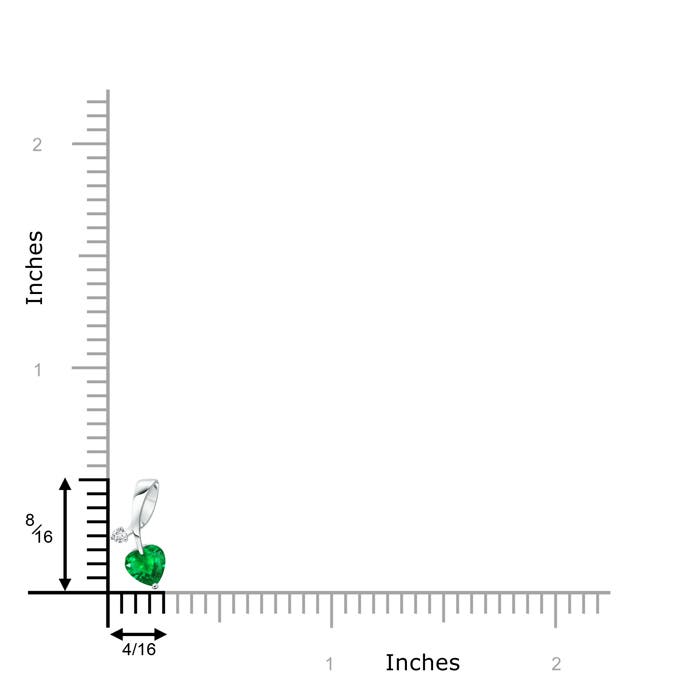 AAA - Emerald / 0.43 CT / 14 KT White Gold