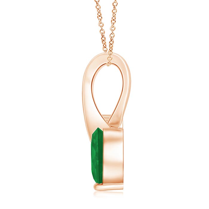 A - Emerald / 0.64 CT / 14 KT Rose Gold