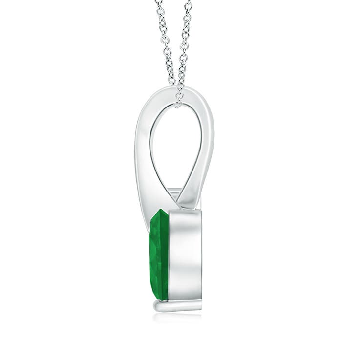 A - Emerald / 0.64 CT / 14 KT White Gold