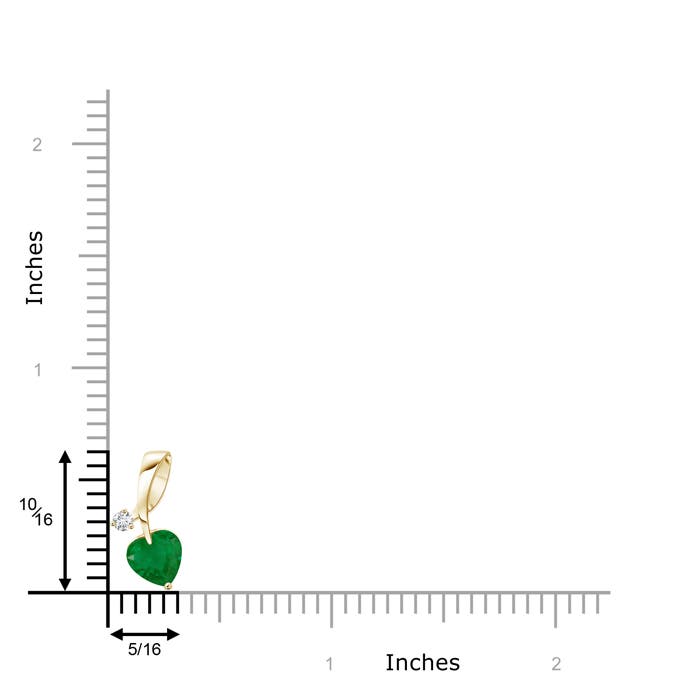 A - Emerald / 0.64 CT / 14 KT Yellow Gold