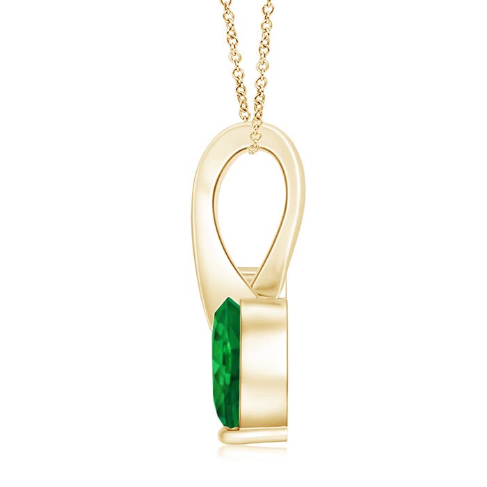 AAA - Emerald / 0.64 CT / 14 KT Yellow Gold