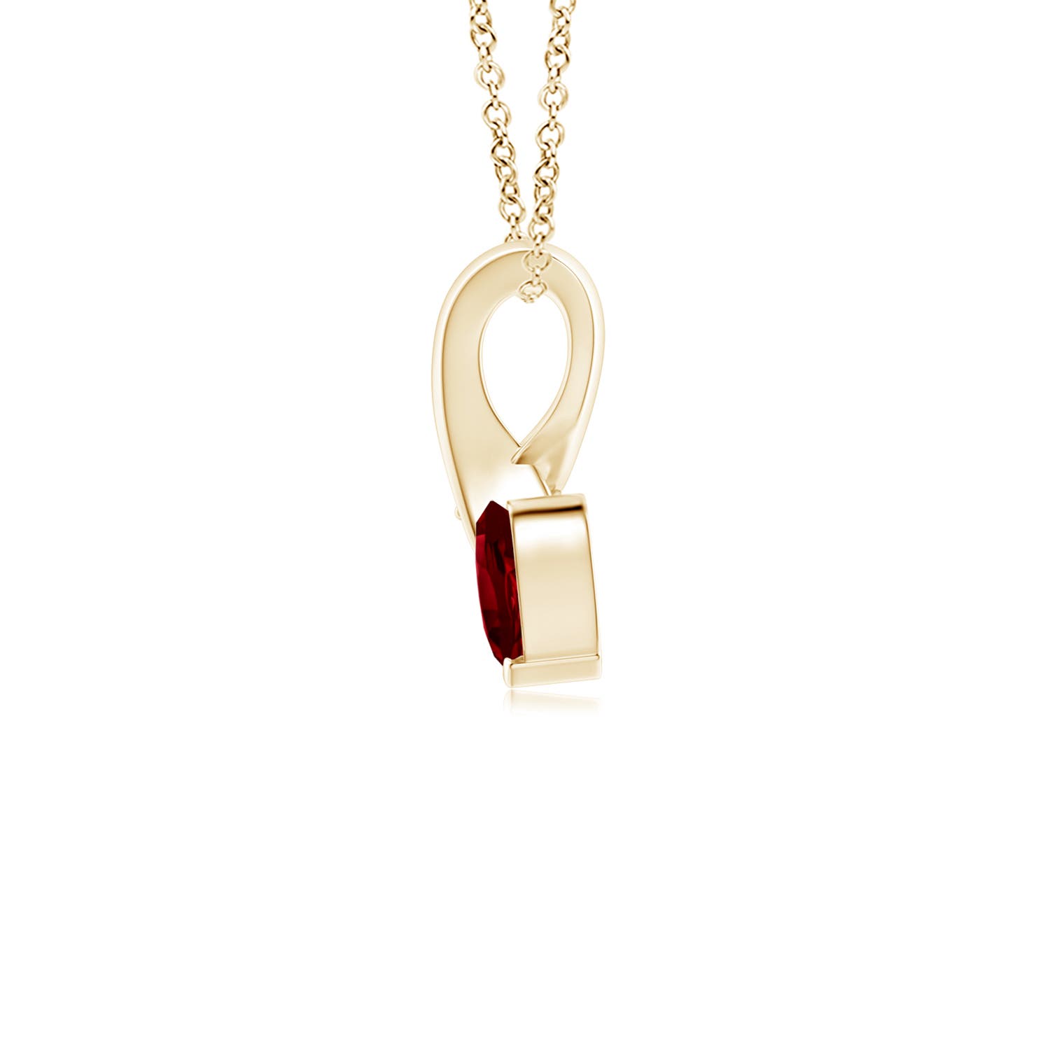 AAAA - Garnet / 0.26 CT / 14 KT Yellow Gold