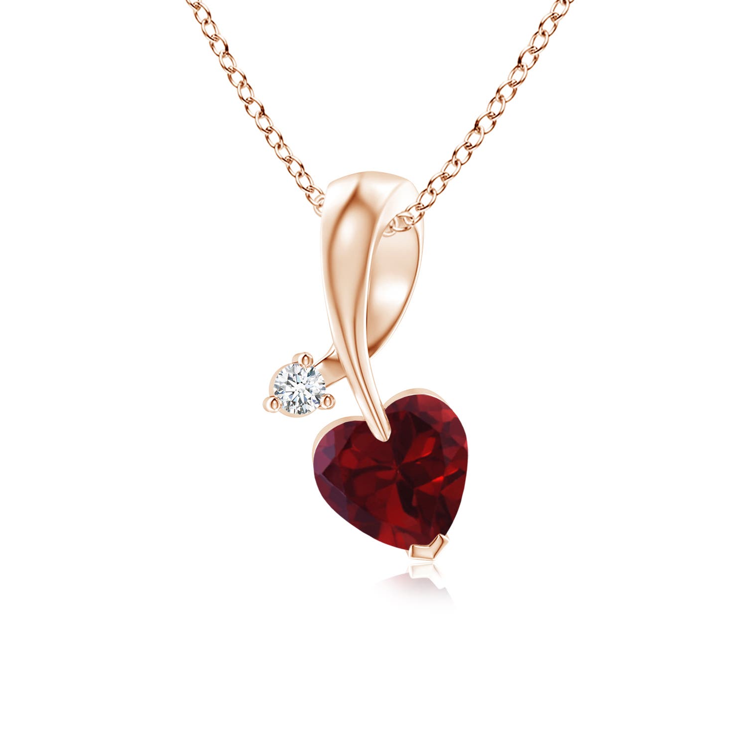 AA - Garnet / 0.48 CT / 14 KT Rose Gold