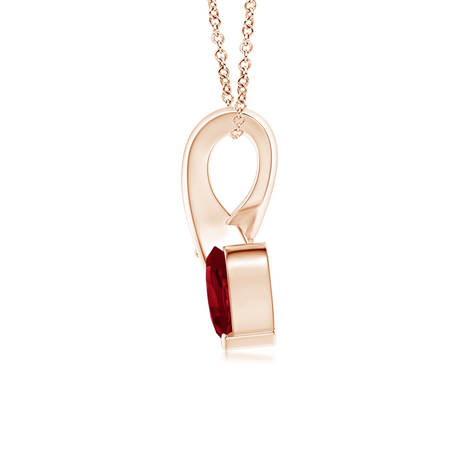 AAA - Garnet / 0.48 CT / 14 KT Rose Gold